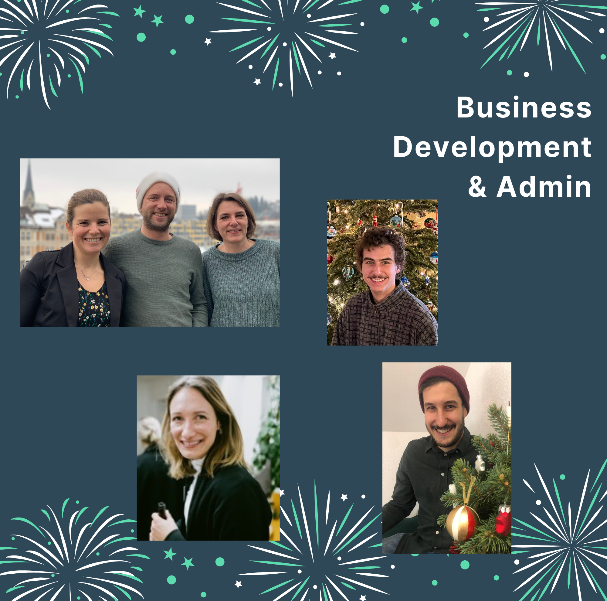 Business Development & Admin Team: Julia Baur, Daniel Baur, Regula Kürsteiner, Daniel Schulz, Sara Funcke, Robin Wagner