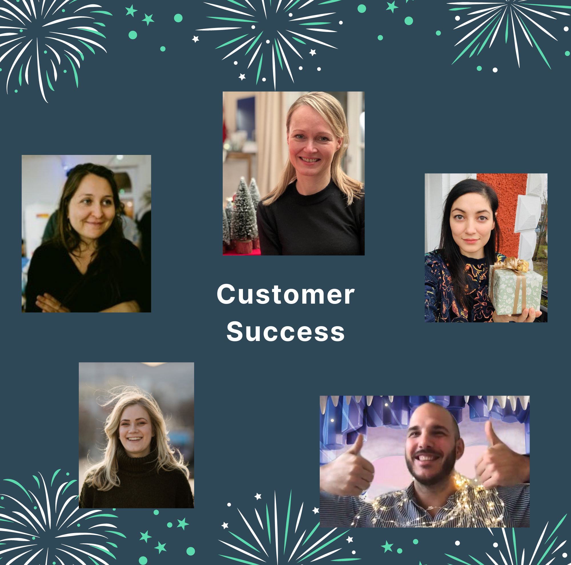 Customer Success Team: Angela Bortenschlager, Mika Miller, Sarah Zulauf, Vanja Draca Stojnic, Dino Mastelic